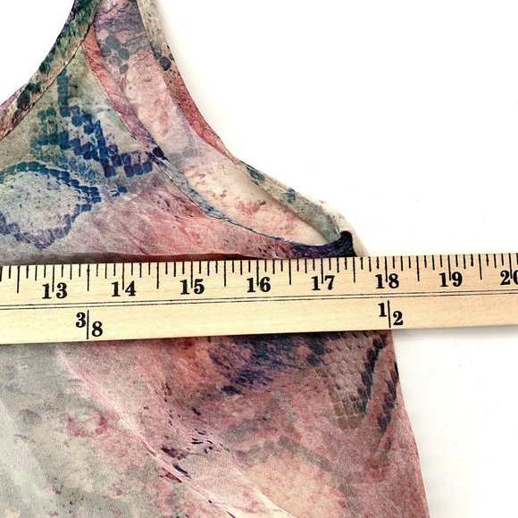 Show Me Your Mumu Size M Jodi Rae Tank Top Rainbow Python Straps Ruffles - Picture 5 of 8